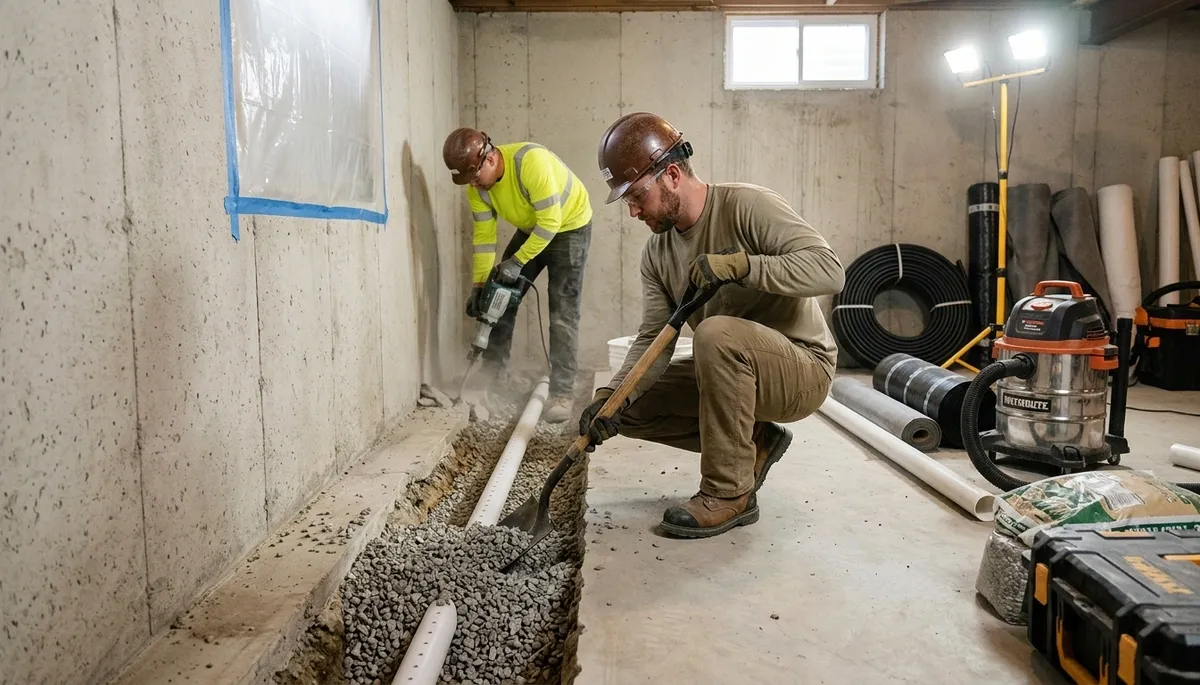 Basement waterproofing service in Broken Arrow, OK for water damage protection and moisture control