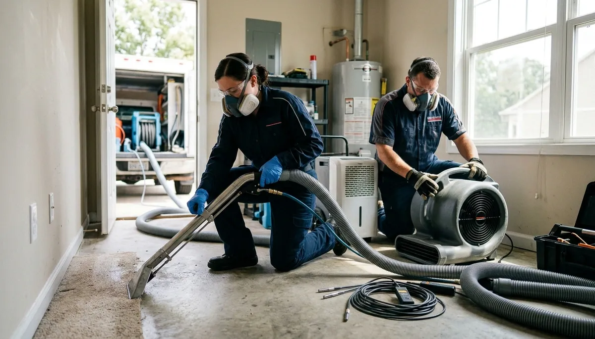 Broken Arrow, OK water damage restoration team providing 24/7 emergency service for homes