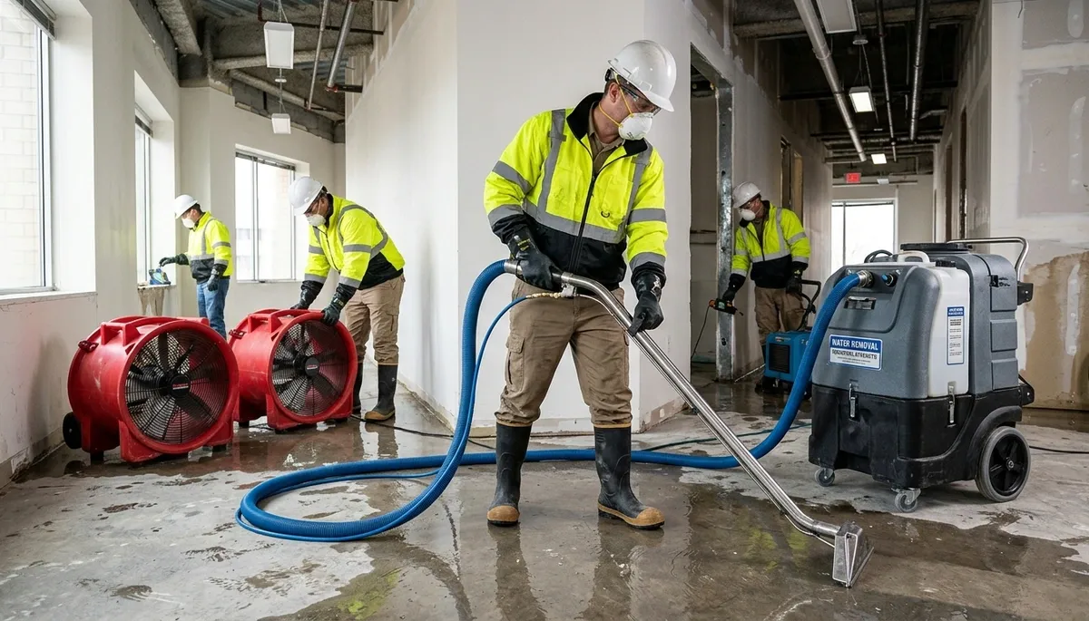 Emergency water removal team in Broken Arrow, OK providing 24/7 water damage cleanup