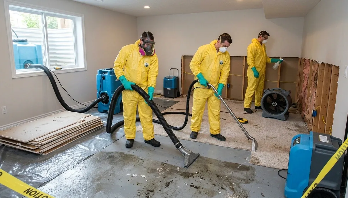 Sewer backup cleanup team serving Broken Arrow, OK for 24/7 water damage restoration