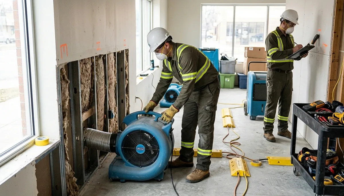 Structural drying service in Broken Arrow, OK for water-damaged walls, floors, and framing