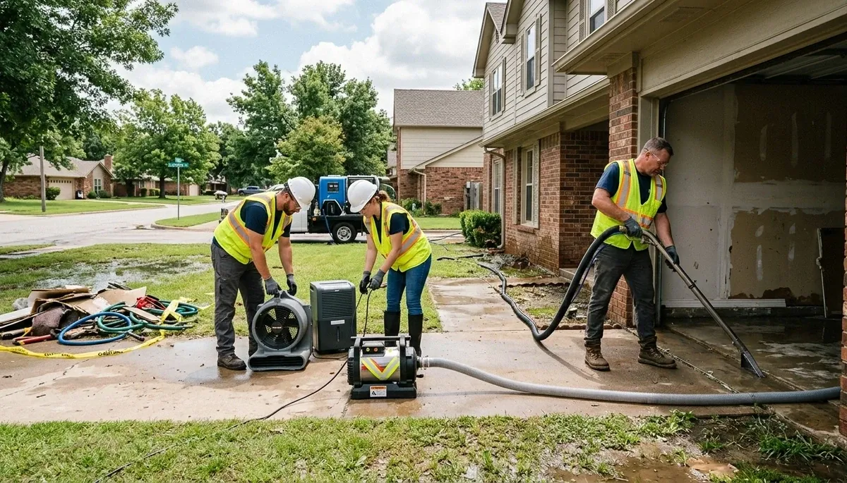 Water damage restoration service in Broken Arrow, OK for homes and businesses