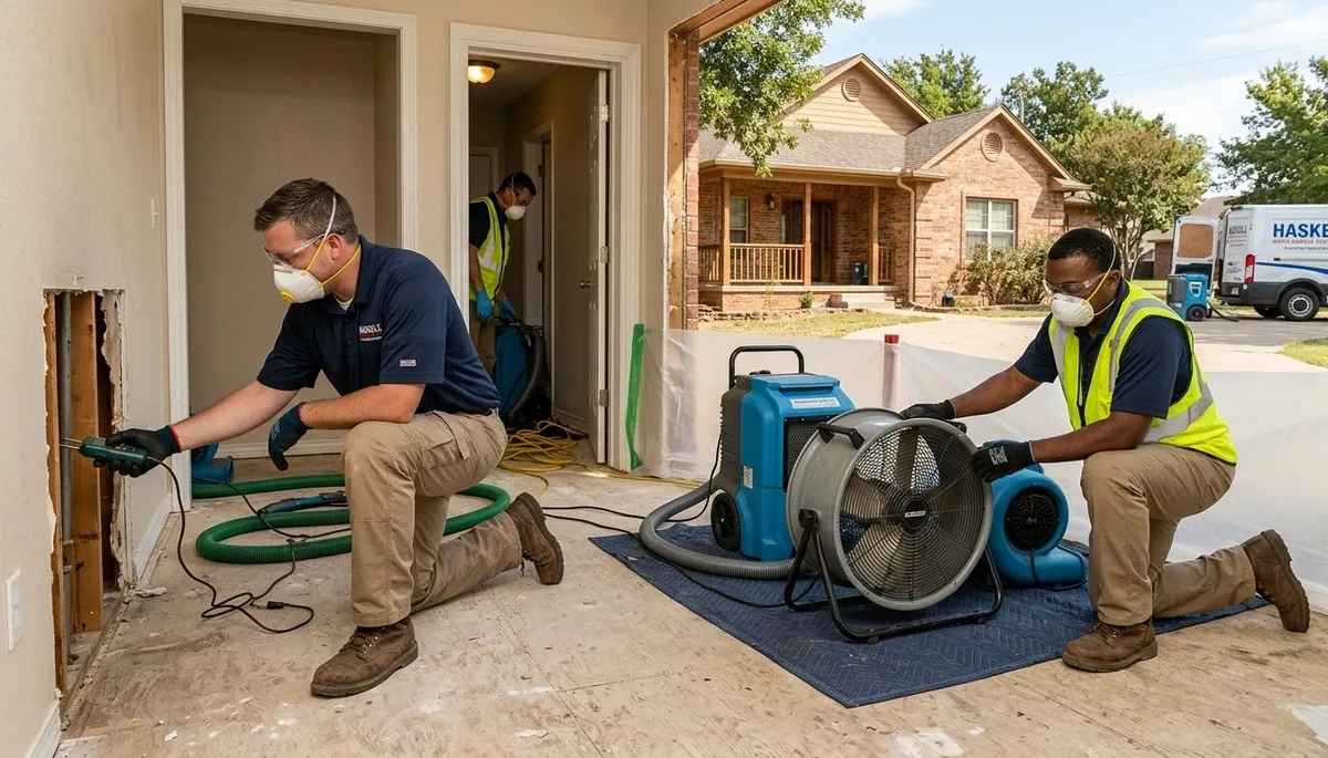 Water damage restoration team serving Broken Arrow, OK for home and business cleanup