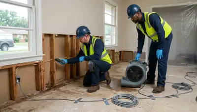 Water damage restoration team in Broken Arrow, OK providing emergency cleanup and repair services