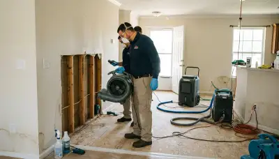 Water damage restoration team in Broken Arrow, OK providing emergency cleanup and repair services