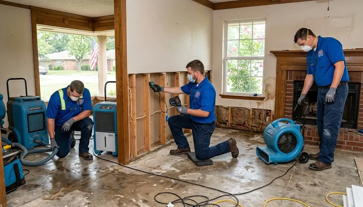 Water damage restoration services in Broken Arrow, Oklahoma