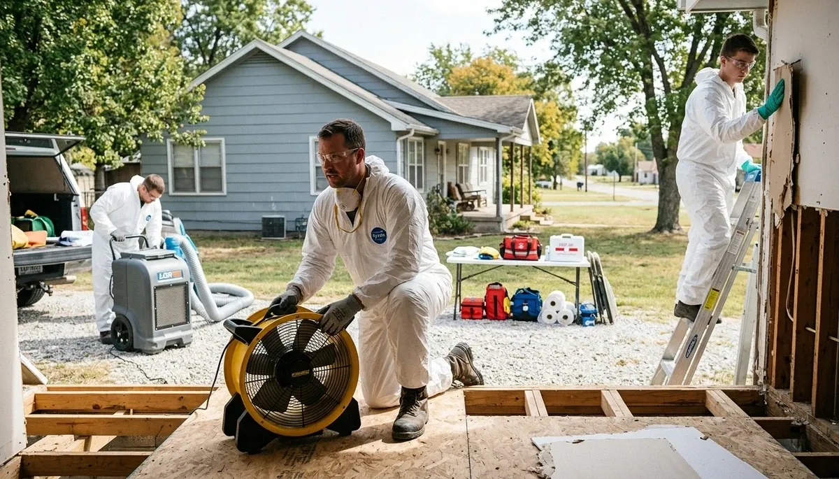 Water damage restoration team serving Broken Arrow, OK for home and business flood cleanup