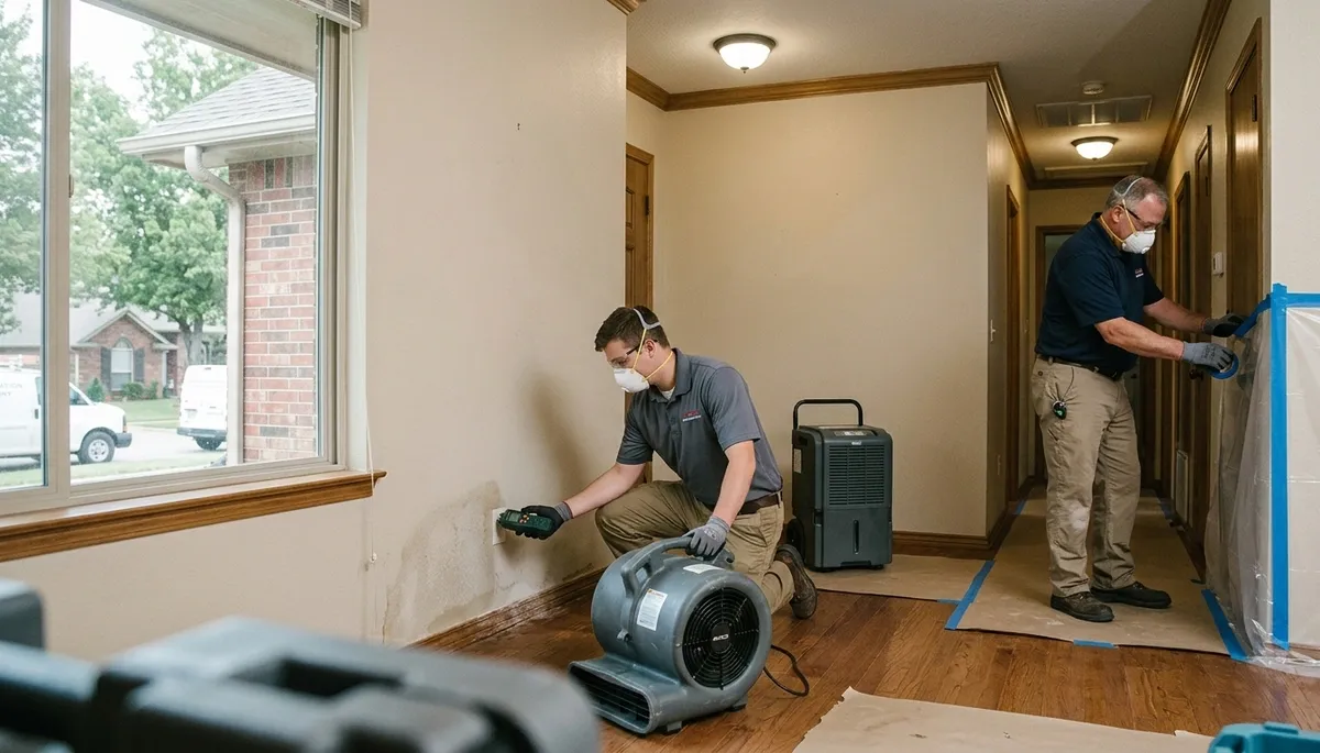 Water damage restoration team serving Broken Arrow, OK for fast cleanup and repair