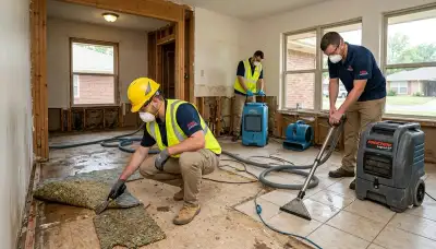 Water damage restoration services in Broken Arrow, Oklahoma by local professionals