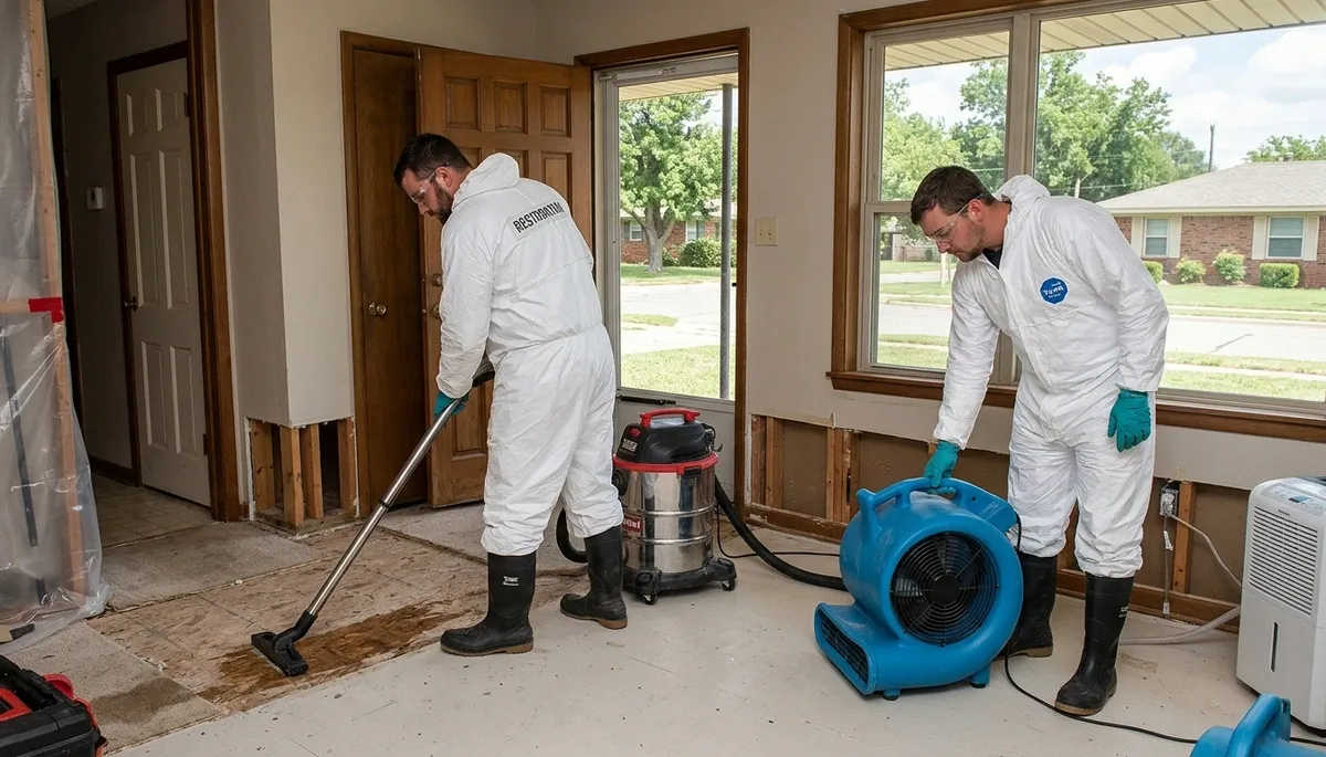 Water damage restoration team in Broken Arrow, OK serving homes and businesses