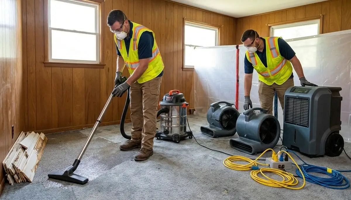 Water damage restoration services in Broken Arrow, Oklahoma